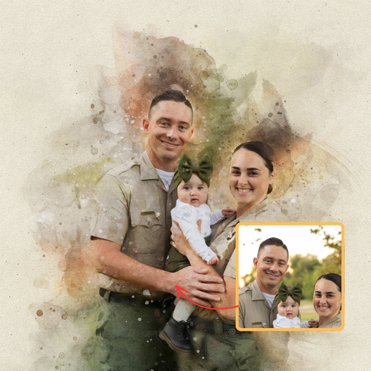 Akvarelový portrét podle fotky (watercolor)