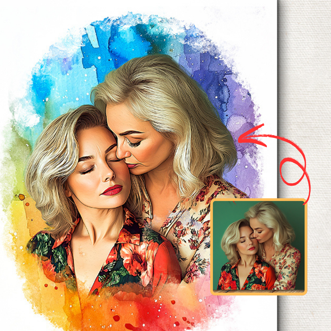 Akvarelový portrét podle fotky (watercolor)