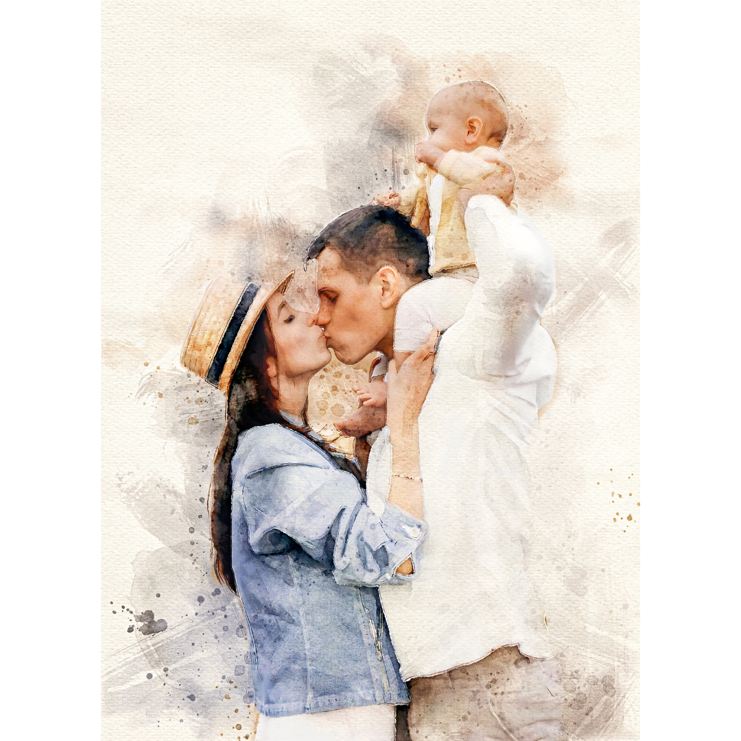 Akvarelový portrét podle fotky (watercolor)