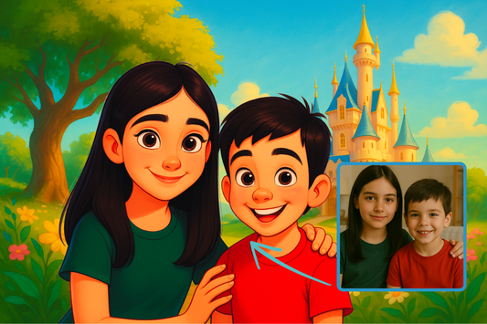 Portrét jako z Disney pohádky podle fotky