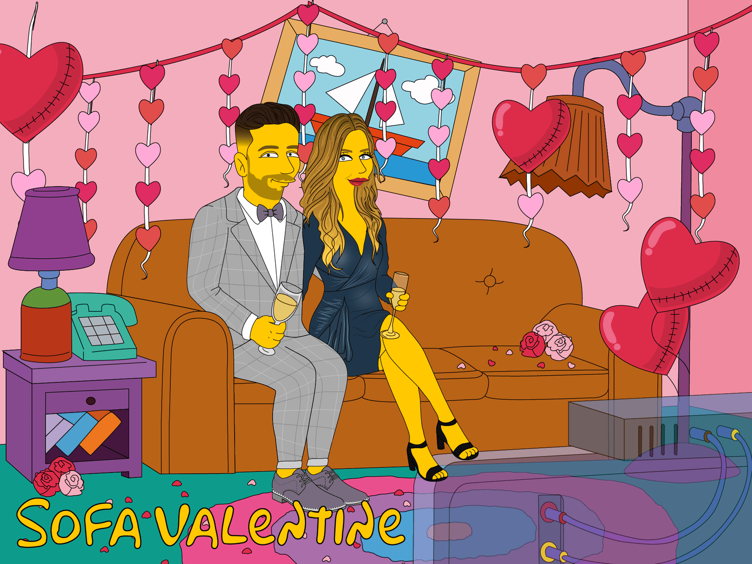 Karikatura k Valentýnu