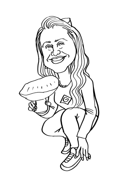Kreslená karikatura podle fotky - černobílá